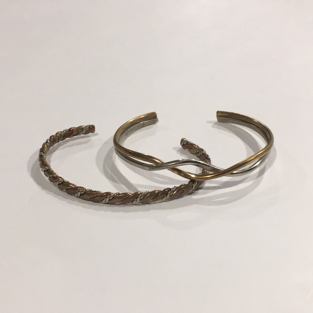 Sergio Lub Mixed Metal Cuff Bracelets X 2
